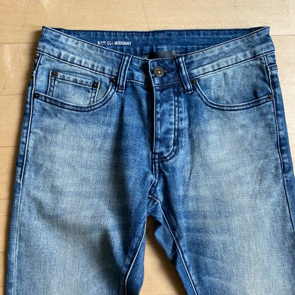 Six week Residency BNWOT skinny jeans sz 34 button fly vintage indigo - Picture 3 of 8